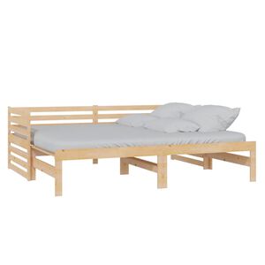 vidaXL Pull-out Day Bed without Mattress 2x(90x200)cm
