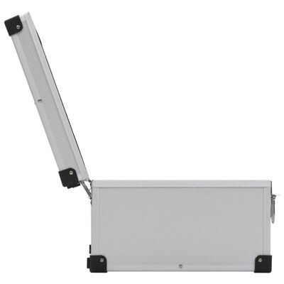 vidaXL CD Case for 60 CDs Aluminium ABS Silver, silver vidaXL CD Case for 60 CDs Aluminium ABS Silver