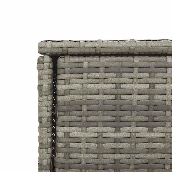 vidaXL Garden Storage Cabinet Grey 55x55x111 cm Poly Rattan