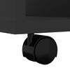 vidaXL Rolling Cabinet Black 60x35x75 cm Engineered Wood