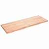 vidaXL Bathroom Countertop Light Brown 140x50x(2-4)cm Treated Solid Wood