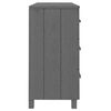 vidaXL Sideboard HAMAR Dark Grey 113x40x80 cm Solid Wood Pine