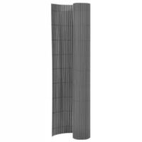 vidaXL Double-Sided Garden Fence 90x400 cm Grey, grey vidaXL Double-Sided Garden Fence 90x400 cm Grey