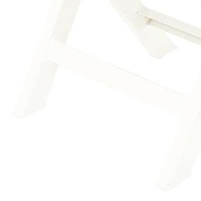 vidaXL Folding Garden Chairs 2 pcs Plastic White, white vidaXL Folding Garden Chairs 2 pcs Plastic White