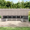 vidaXL 8 Piece Garden Lounge Set with Cushions White Steel