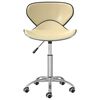 vidaXL Swivel Dining Chairs 6 pcs Cream Faux Leather