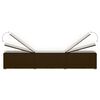 vidaXL 3 Piece Garden Sun Loungers with Tea Table Poly Rattan Brown