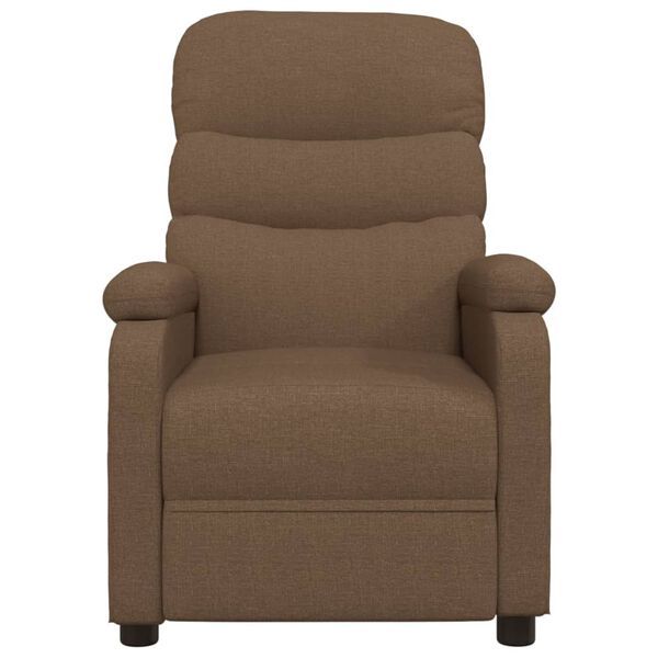 vidaXL Recliner Chair Brown Fabric