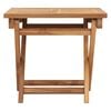 vidaXL Sun Lounger with Table Solid Teak Wood