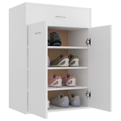 vidaXL Shoe Cabinet White 60x35x84 cm Engineered Wood, white vidaXL Shoe Cabinet White 60x35x84 cm Engineered Wood