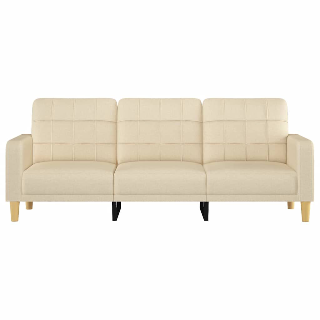 vidaXL 3-Seater Sofa Cream 180 cm Fabric