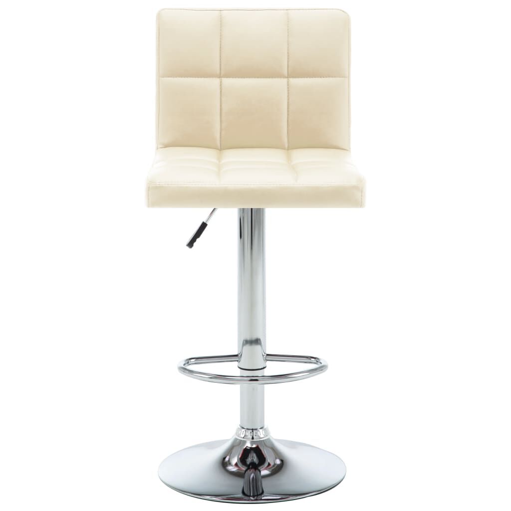 vidaXL Bar Stools 2 pcs Cream Faux Leather