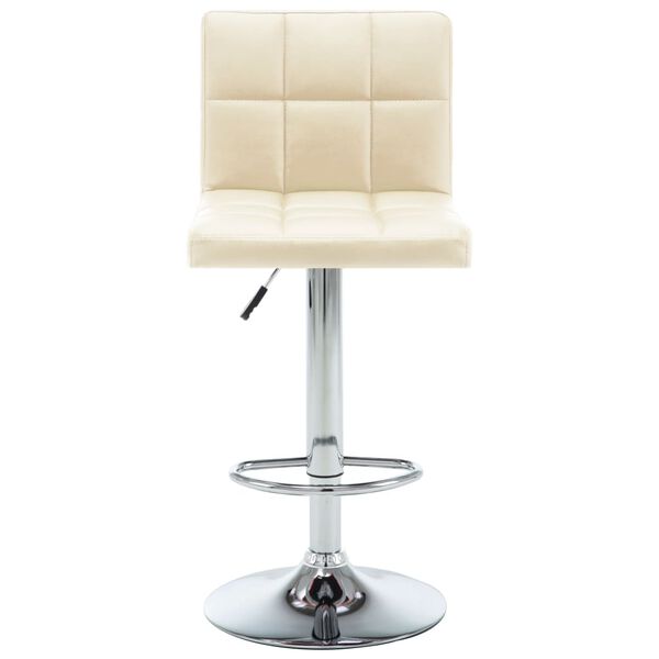 vidaXL Bar Stools 2 pcs Cream Faux Leather