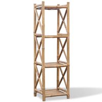 vidaXL 4-Tier Square Bamboo Shelf,  vidaXL 4-Tier Square Bamboo Shelf