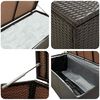 vidaXL Garden Storage Box Poly Rattan 180x90x70 cm Brown