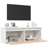 vidaXL Wall Cabinet White 100x30x35 cm Solid Wood Pine