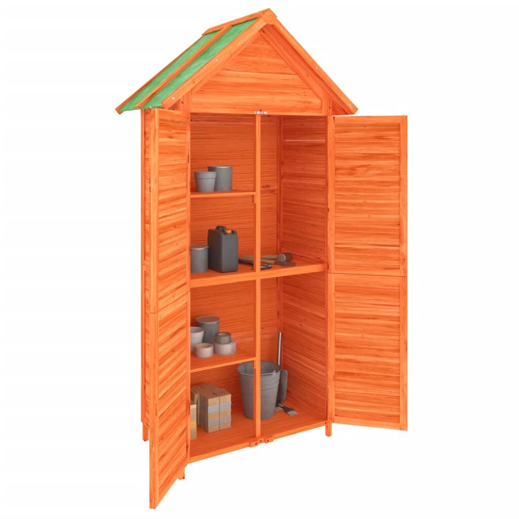 vidaXL Garden Tool Shed Brown 89x52.5x175 cm Solid Wood Pine