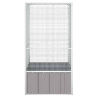 vidaXL Bird Cage Grey 111x107x211.5 cm Galvanised Steel, grey vidaXL Bird Cage Grey 111x107x211.5 cm Galvanised Steel