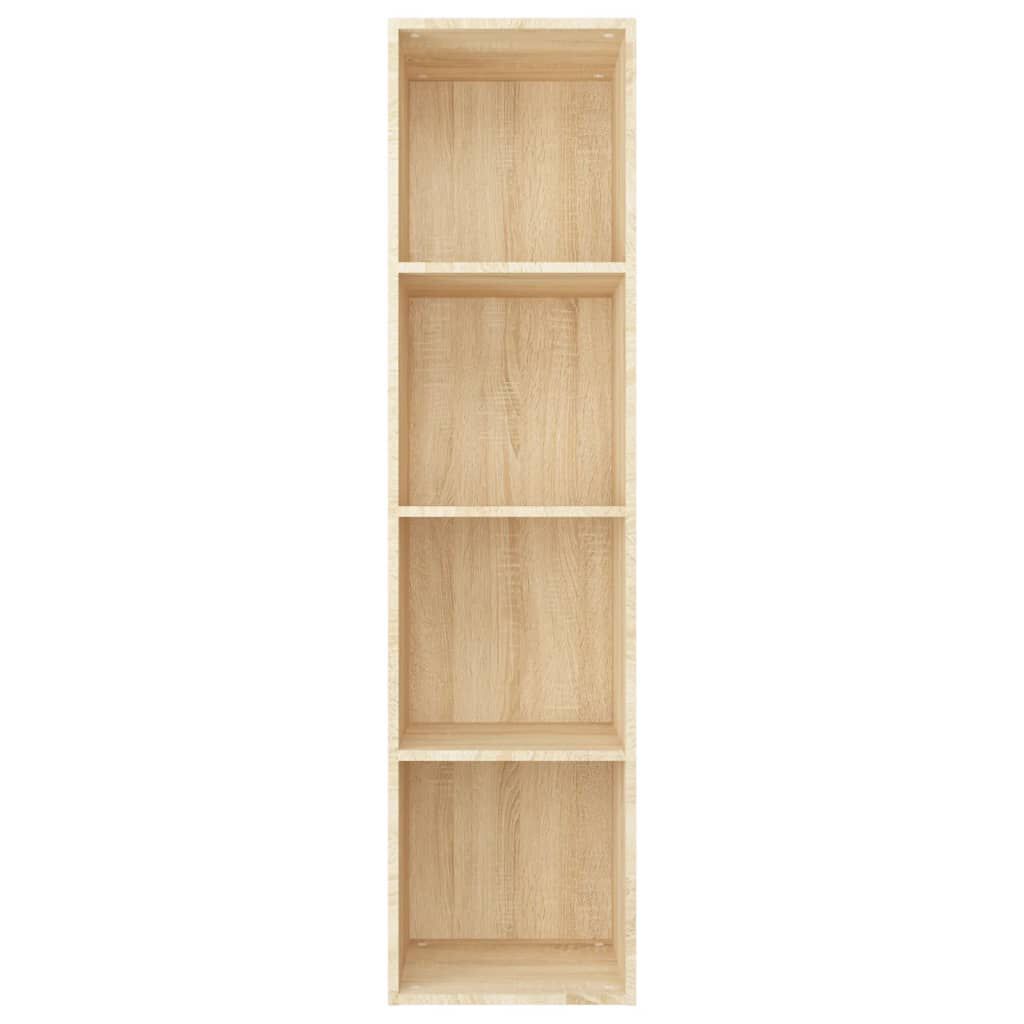 vidaXL Book Cabinet/TV Cabinet Sonoma Oak 36x30x143 cm Engineered Wood