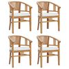 vidaXL 5 Piece Garden Dining Set Solid Wood Teak