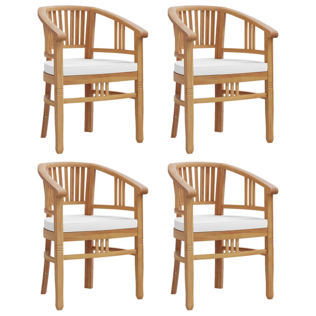 vidaXL 5 Piece Garden Dining Set Solid Wood Teak