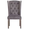 vidaXL Dining Chair Grey Velvet