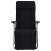 vidaXL Folding Garden Chairs with Cushions 2 pcs Black