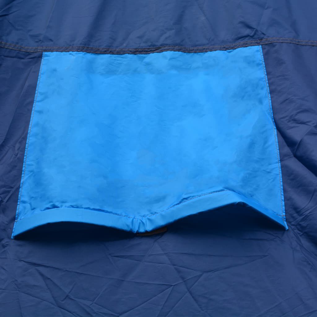 vidaXL Camping Tent Polyester 9 Persons Blue-dark Blue