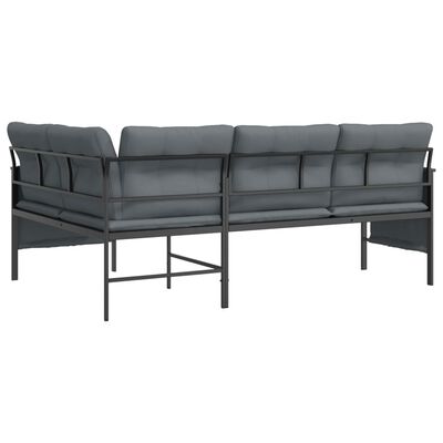 vidaXL Garden Corner Sofa Anthracite Steel and Textilene,  vidaXL Garden Corner Sofa Anthracite Steel and Textilene