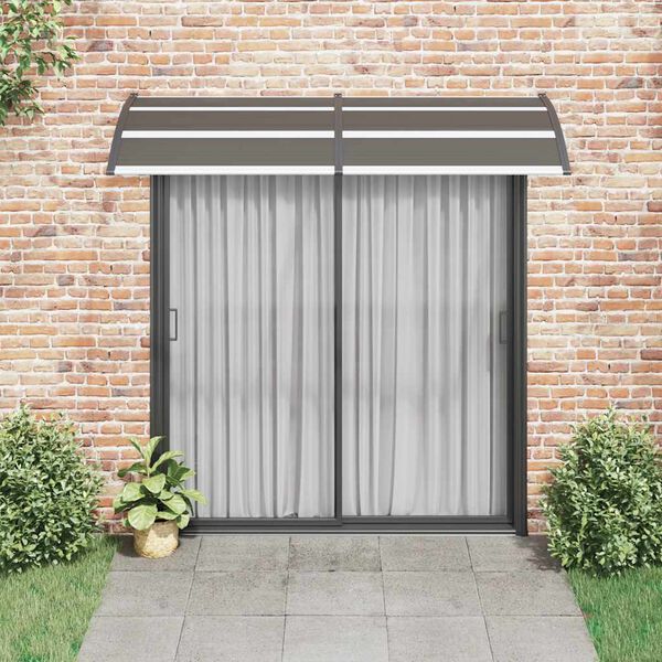 vidaXL Door Canopy Black 240x100 cm PC