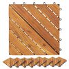 vidaXL Decking Tiles 20 pcs Brown 30x30 cm Solid Wood Acacia