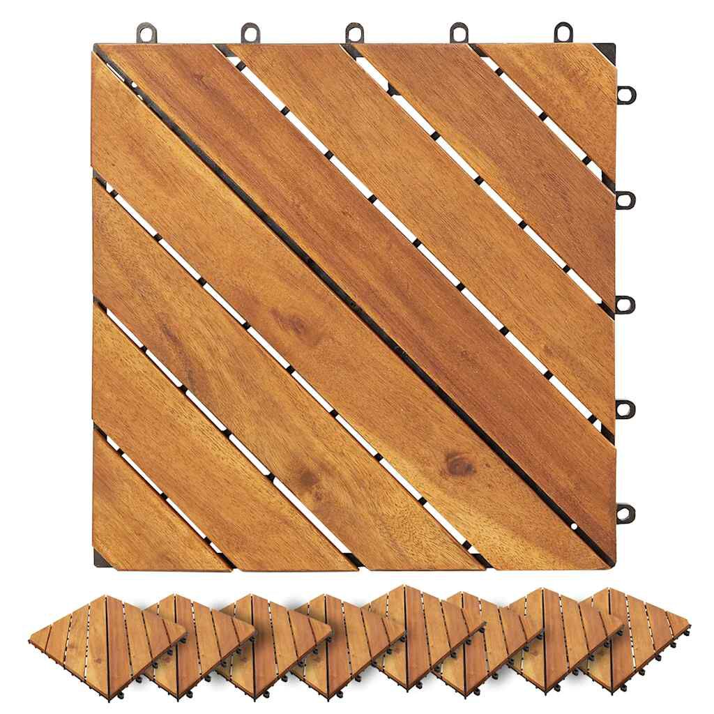 vidaXL Decking Tiles 20 pcs Brown 30x30 cm Solid Wood Acacia