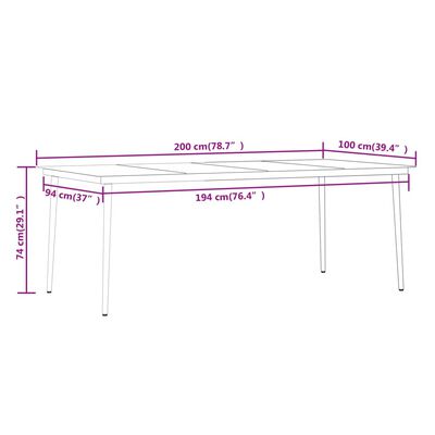 vidaXL 7 Piece Garden Dining Set with Cushions Beige