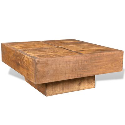 vidaXL Coffee Table Brown Square Solid Mango Wood,  vidaXL Coffee Table Brown Square Solid Mango Wood