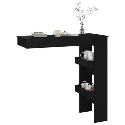 vidaXL Wall Bar Table Black 102x45x103.5 cm Engineered Wood, black vidaXL Wall Bar Table Black 102x45x103.5 cm Engineered Wood
