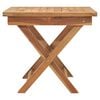 vidaXL Sun Lounger with Table Solid Teak Wood