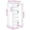 vidaXL Shoe Cabinet White 30x35x100 cm Engineered Wood