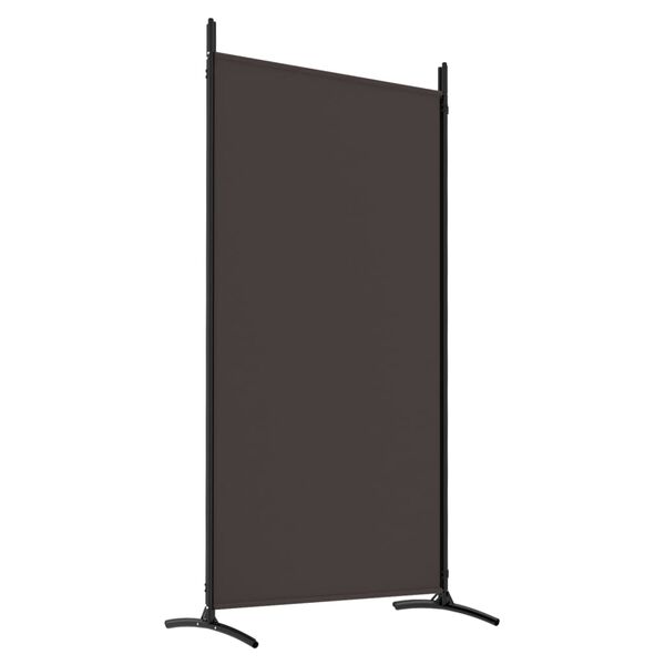 vidaXL 4-Panel Room Divider Brown 346x180 cm Fabric