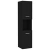 vidaXL Bathroom Cabinet Black 30x30x130 cm Engineered Wood