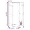 vidaXL Firewood Rack Matt Black 50x28x94 cm Steel