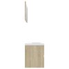 vidaXL Bathroom Furniture Set Sonoma Oak Engineered Wood