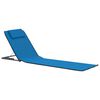 vidaXL Folding Beach Mats 2 pcs Steel and Fabric Blue