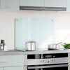 vidaXL Kitchen Backsplash Milk 70 x 50 cm Tempered Glass