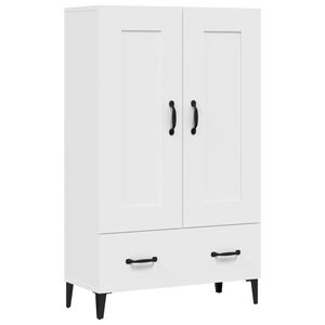 vidaXL Highboard | White | Engineered wood, Iron | 70x31x115 cm | Highboard