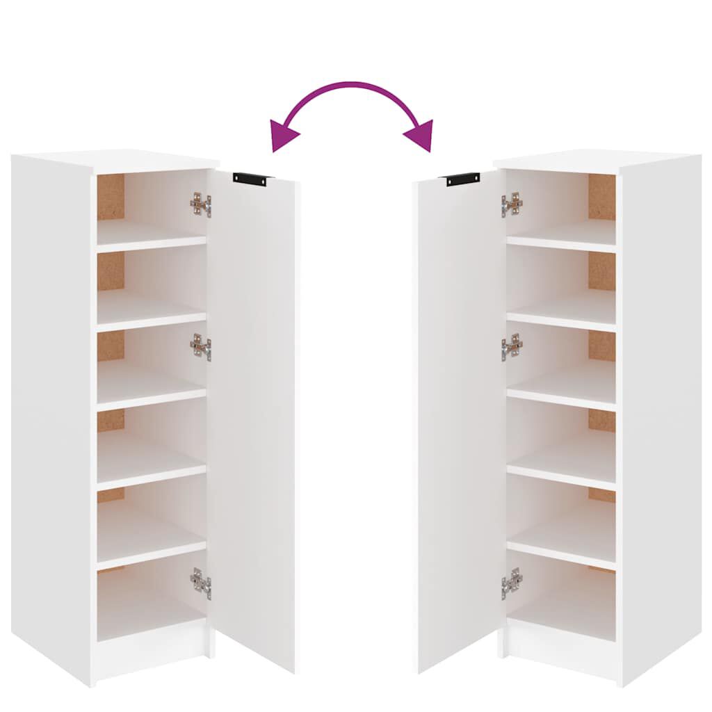 vidaXL Shoe Cabinet White 30x35x100 cm Engineered Wood
