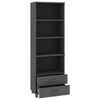 vidaXL Highboard HAMAR Dark Grey 60x35x180 cm Solid Wood Pine