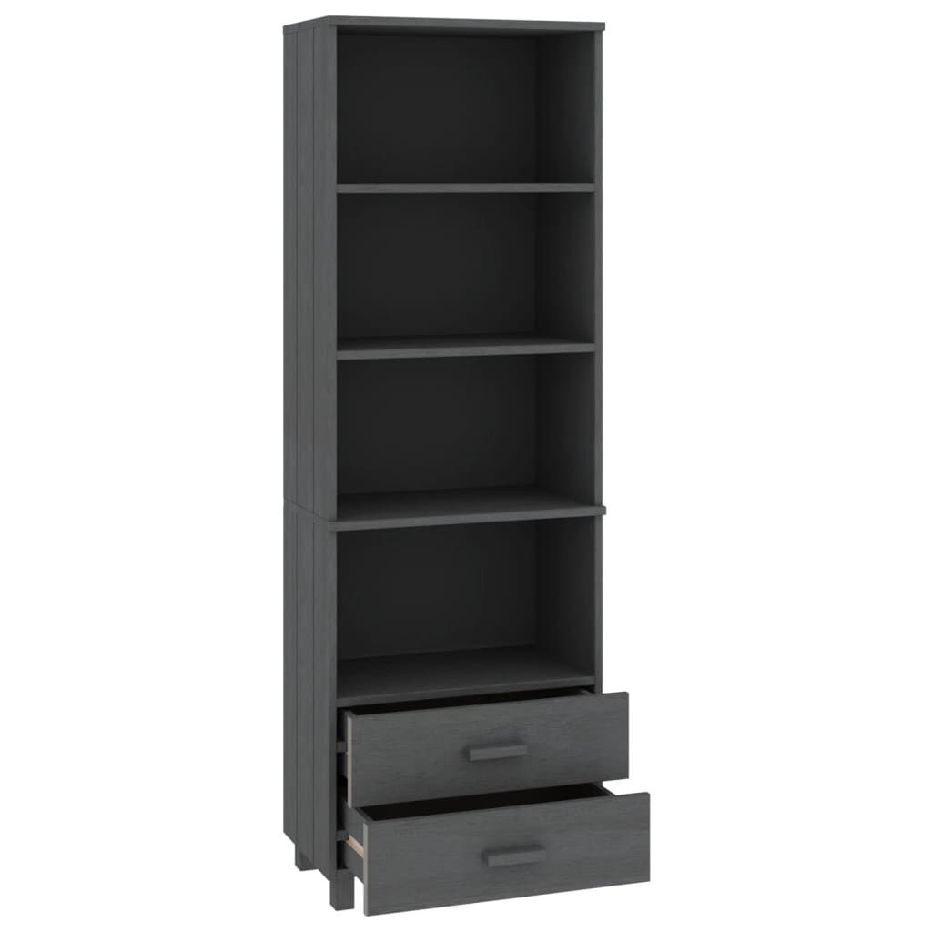 vidaXL Highboard HAMAR Dark Grey 60x35x180 cm Solid Wood Pine