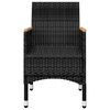 vidaXL 5 Piece Garden Dining Set Black
