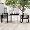 vidaXL 3 Piece Garden Dining Set Black