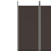vidaXL 5-Panel Room Divider Brown 250x220 cm Fabric